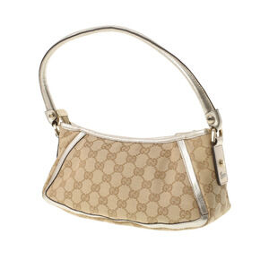Gucci Bag Leather Shoulder Beige Tan Accessory GG Pouch Handbag